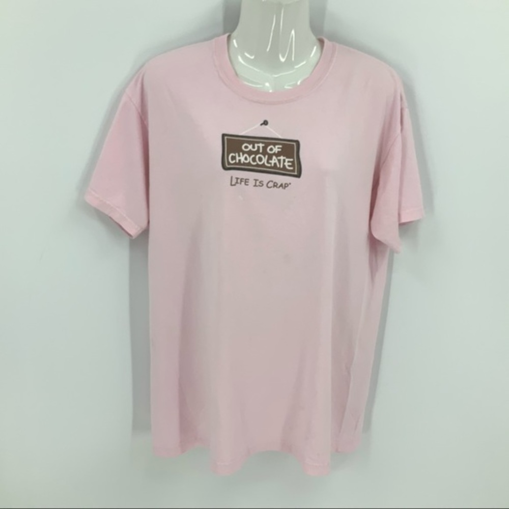 Life is crap graphic out of chocolate T-shirt M